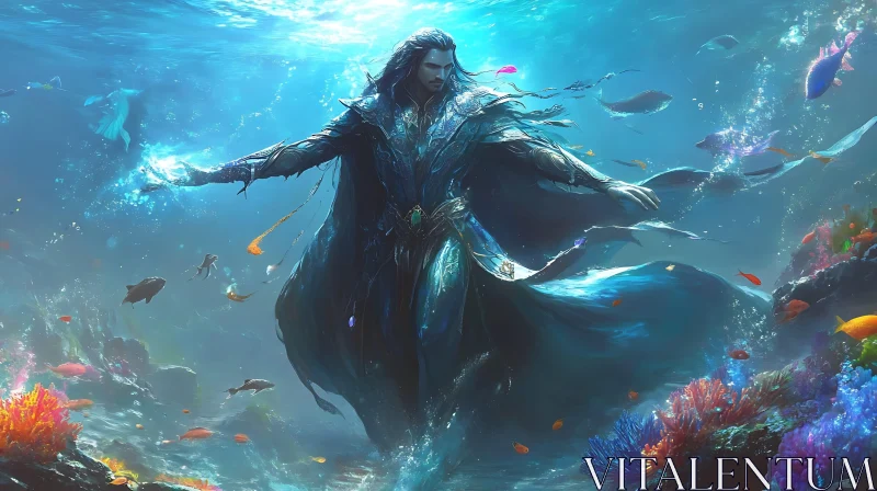 AI ART Underwater Fantasy Figure