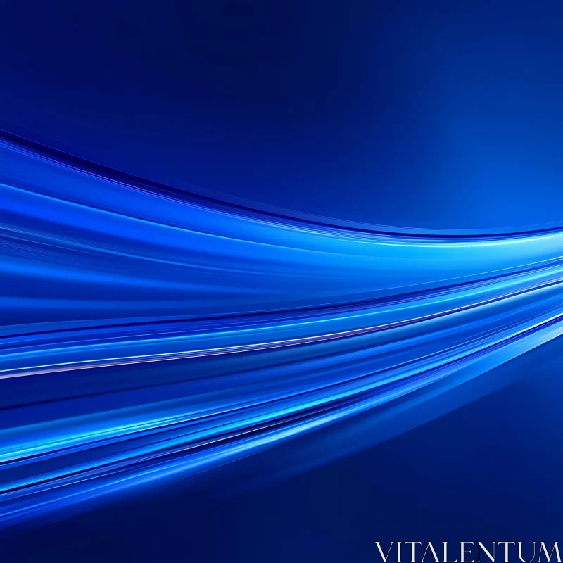 AI ART Serene Blue Light Streaks Design