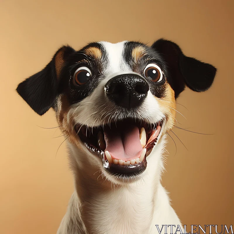 Joyful Dog Close-Up | Smiling Puppy Picture AI Image