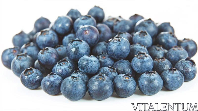 Pile of Ripe Blueberries AI Image