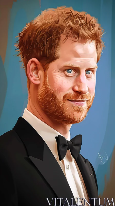 AI ART Prince Harry in a Formal Attire