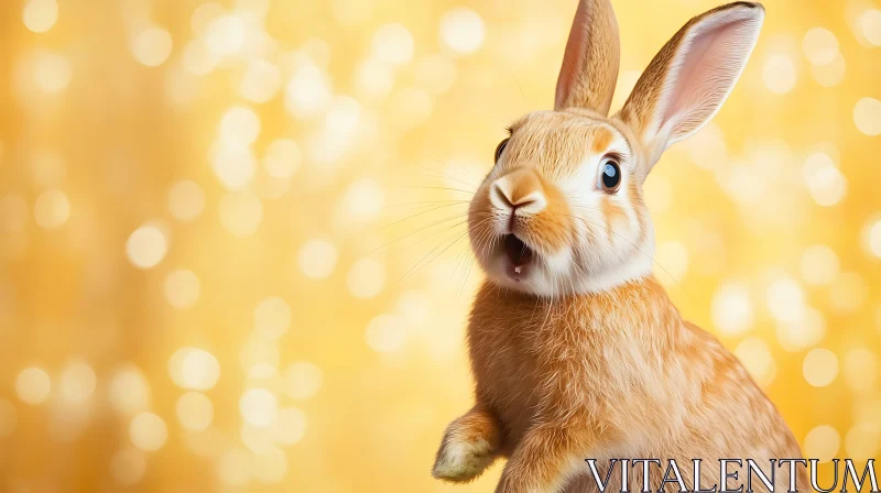 Close-up of a Cute Rabbit AI Image