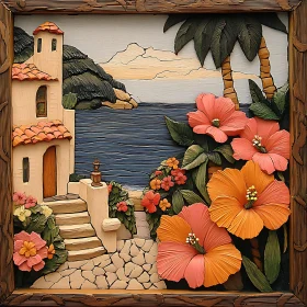 Seaside Carved Island Scene