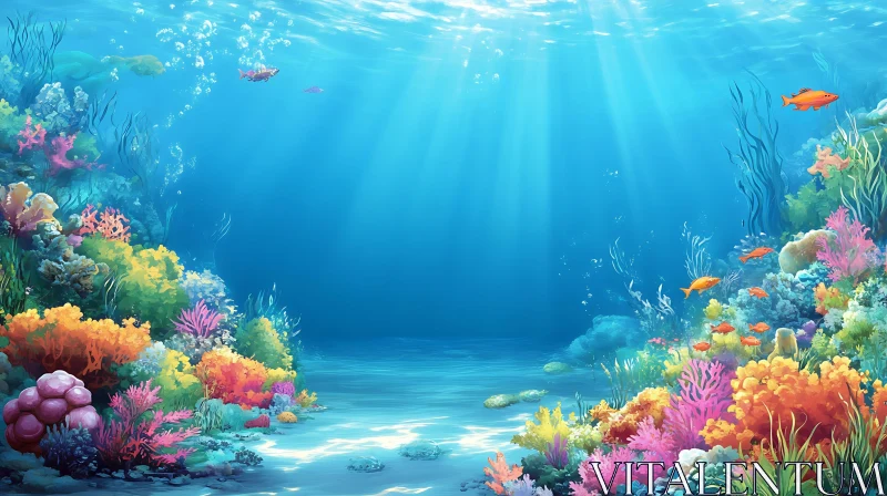 AI ART Underwater Coral Garden