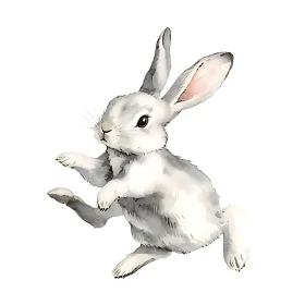 Charming Watercolor Bunny Illustration