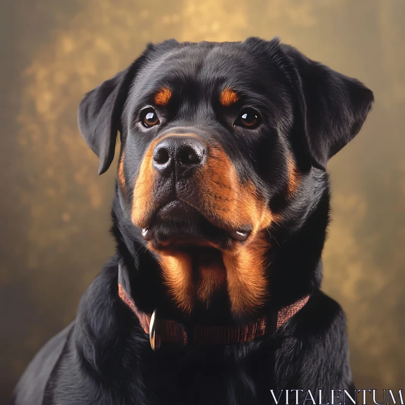 AI ART Regal Rottweiler Close-Up