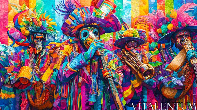 Vibrant Musical Performance Art AI Image