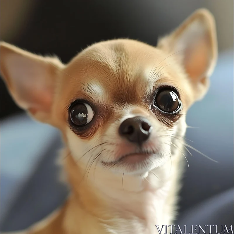 Adorable Chihuahua with Large Expressive Eyes AI Image