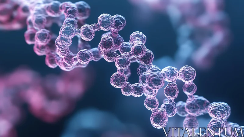 Molecular Structure Close-Up AI Image