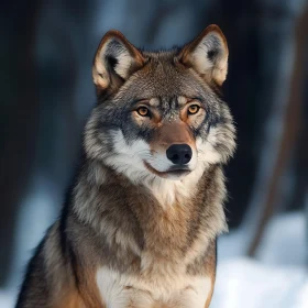 Close-up of a Wild Wolf