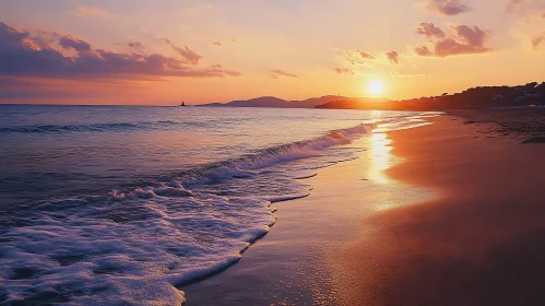 Peaceful Sunset at the Beach