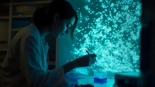 Woman Scientist Working in Lab