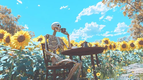 Afternoon Tea with a Skeleton