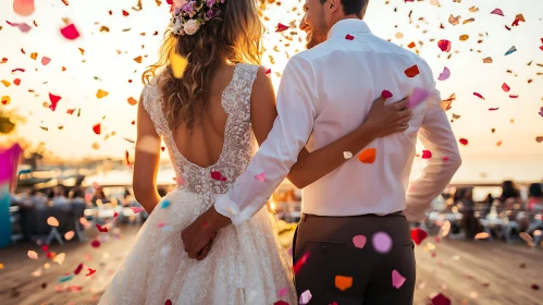 Couple's Blissful Wedding Moment