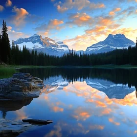 Still Waters: Mountain Reflection Landscape