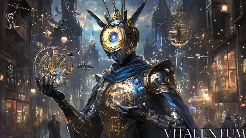 Clockwork Guardian of the Metropolis AI Image