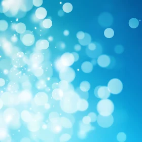Ethereal Blue Light Orbs Abstract Design