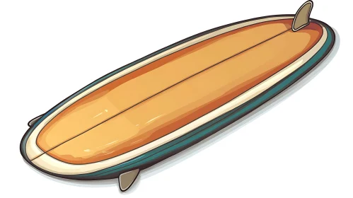Classic Surfboard Illustration