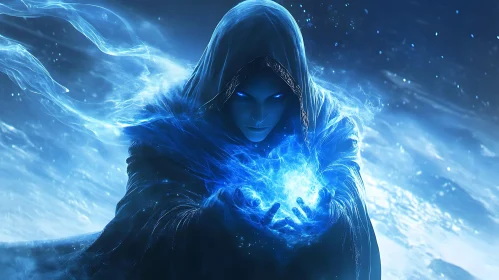 Enigmatic Wizard with Magical Power