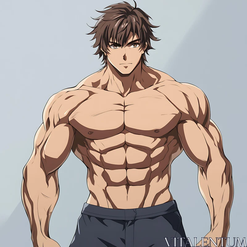 AI ART Strong Anime Male Character