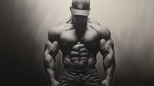 B&W Portrait of a Bodybuilder