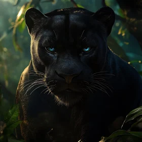 Panther Portrait in the Jungle