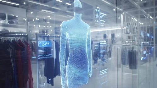 Virtual Mannequin Displaying Fashion