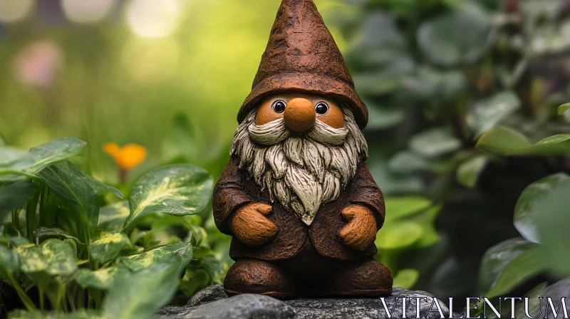 AI ART Whimsical Gnome Ornament for Garden Decor