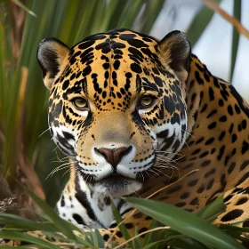 Close-Up of a Jaguar's Face