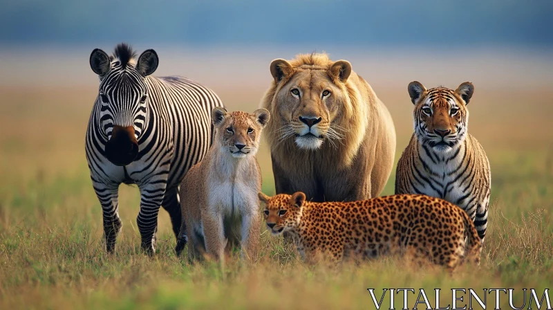 African Wildlife Animals Portrait AI Image