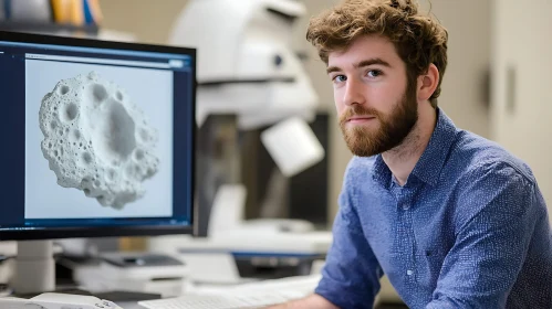 Asteroid Research on Computer Screen