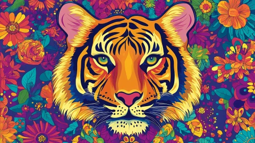 Tiger in Bloom: A Floral Fantasy