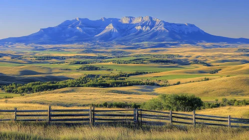 Rolling Hills and Mountain Scenery