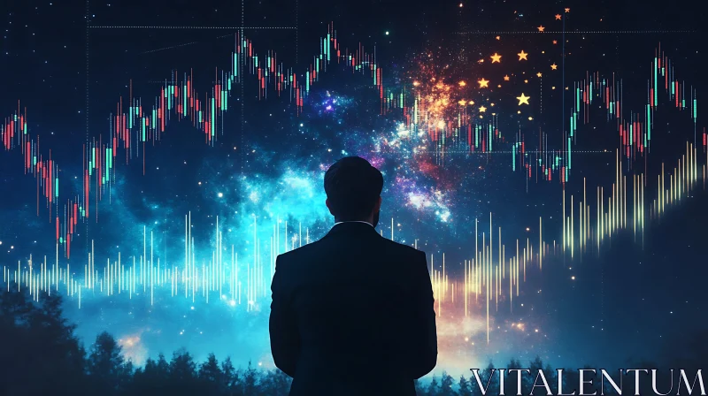 Cosmic Finance: A Vision of Market Trends AI Image