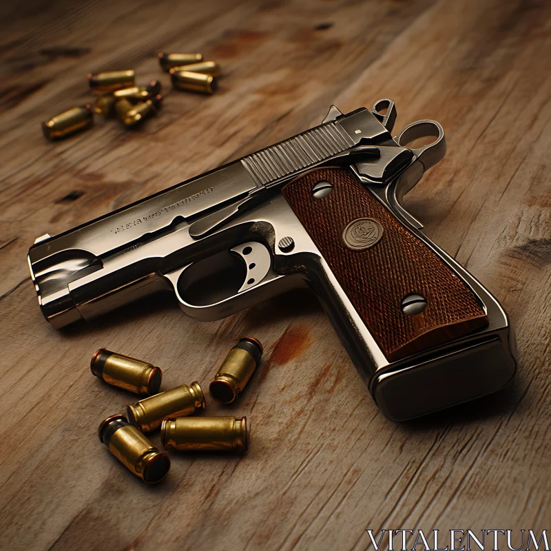 Polished Firearm and Ammunition AI Image