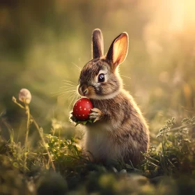 Easter Bunny Meadow Scene