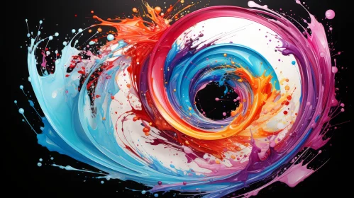 Abstract Colorful Swirl: An Artistic Fusion of Land and Water