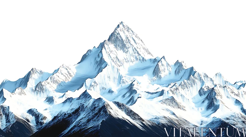 White Mountain Peaks Under Sky AI Image