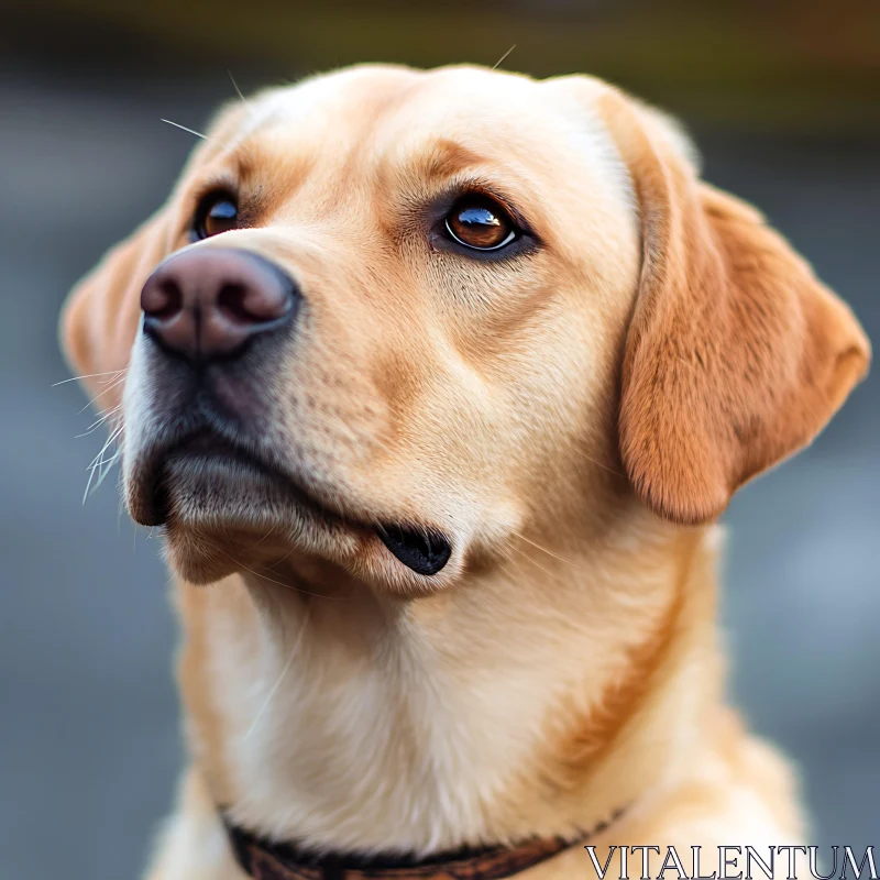 Labrador Retriever with Soulful Brown Eyes AI Image