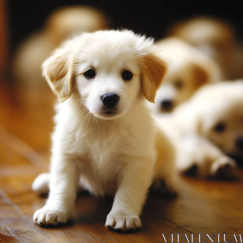 Cute Puppy with Floppy Ears AI Image