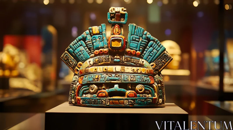 AI ART Aztec Relic Close-up