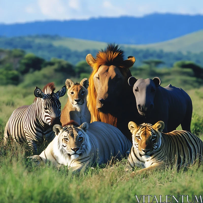 Majestic Animals in Harmony AI Image