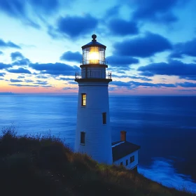 Lighthouse at Dusk: A Coastal Guardian