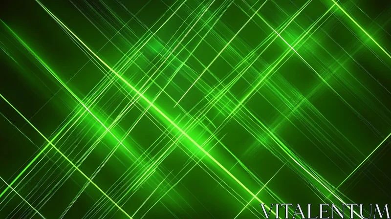 Emerald Geometric Lines on Dark Green AI Image