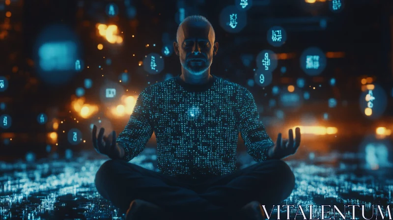 Digital Meditation: Finding Peace in VR AI Image