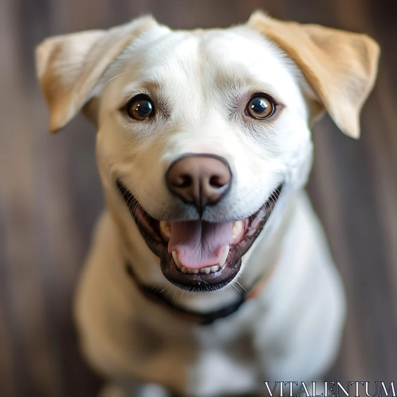 Happy Dog Close-Up AI Image