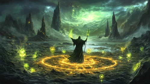 Enchanting Wizardry: A Magical Spellcasting Scene