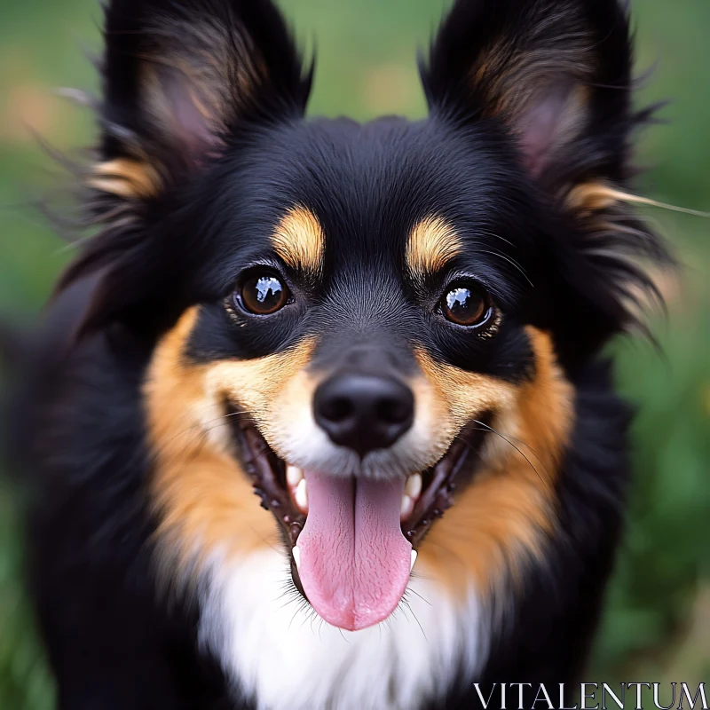 Joyful Dog with Perky Ears and Expressive Eyes AI Image