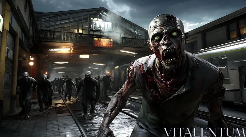 AI ART Subway of the Dead: Zombie Apocalypse