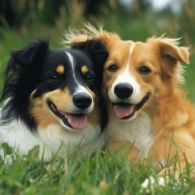 Friendly Dogs Enjoying Outdoors